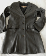 Cappotto Milano pelle nero 3/4