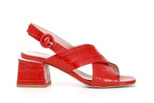 SANDALO INCROCIO TACCO MEDIO