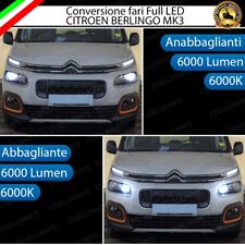 CONVERSIONE FARI FULL LED PER CITROEN BERLINGO MK3 LED BIANCO CANBUS H7 12000lm