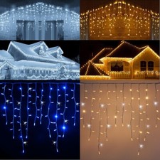 Luci di Natale Tenda Luminosa Natalizia Per esterno con 92 Maxi Led da 3 Metri