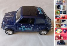 MACCHINA PERUGINA FIAT 500 Baci Perugina, cm 12, e altri gadget in latta