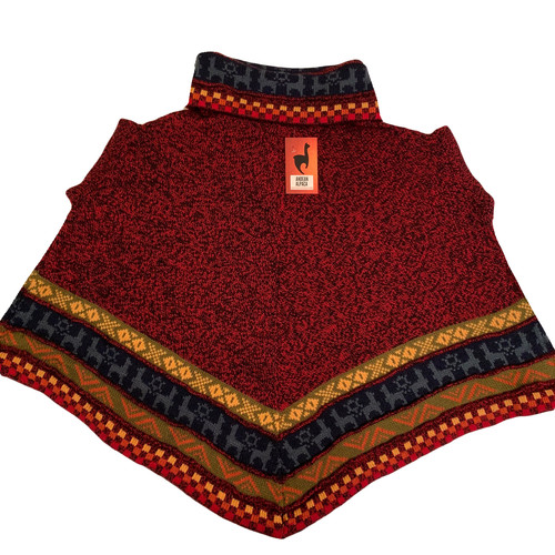 Poncho cappotto mantello rosso - cappotto,