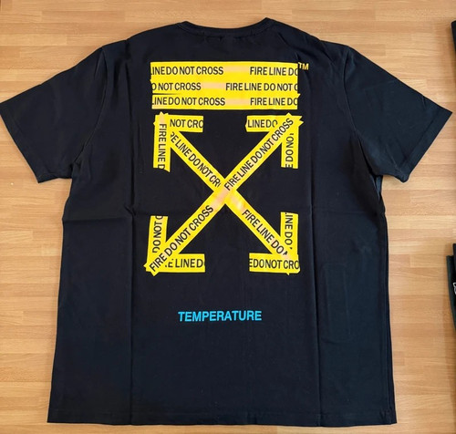 Shirt nera gialla off strip - t-shirt,