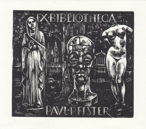 Exlibris bookplate holzstich - exlibris,