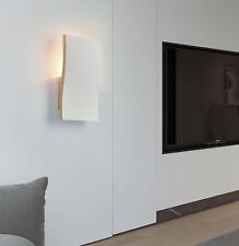 Applique Da Parete Attacco E14 Gesso Ceramico Design Onda Moderno Interno IP20
