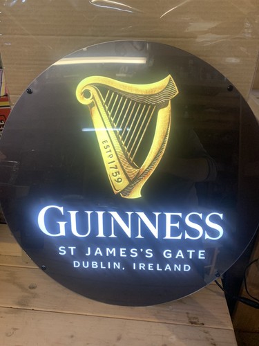 Guinness illuminated bar sign - guinness,