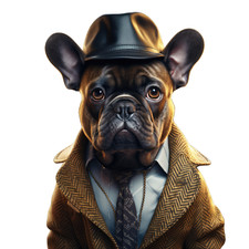 Bulldog francese cane auto