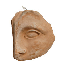 SCULTURA STATUA VOLTO in Terracotta da Parete Italia Vintage Artigianale del 900