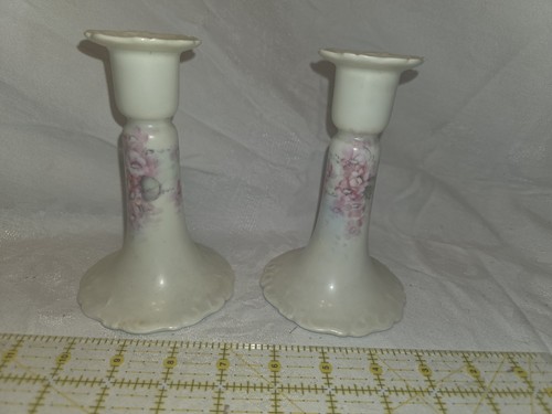 Coppia candelabri porcellana
