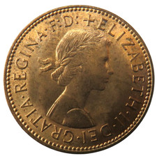 Moneta mezzo penny regina