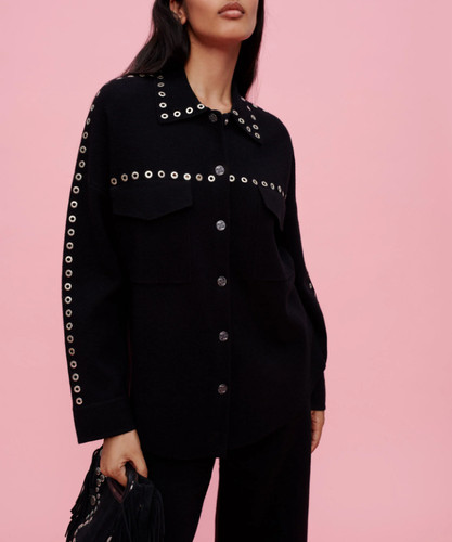 Cardigan donna maje nero - cardigan,