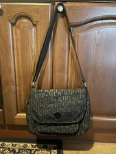 Borsa tracolla Kipling nera monogrammata