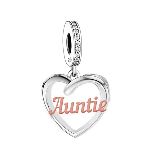 Ciondolo cuore scritta zia - scritta,