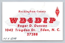 Ham Radio QSL WD4DIP Eden NC