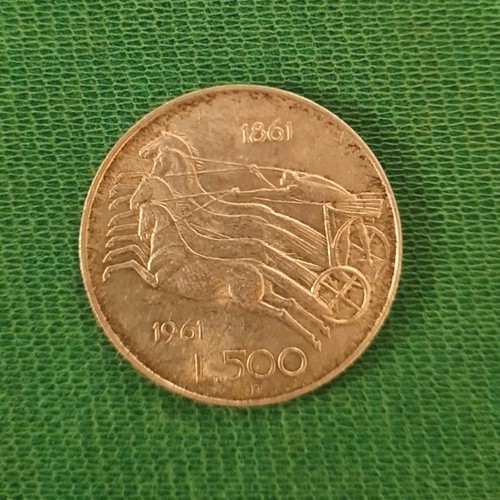 Moneta argento 500 lire bighe - 500,