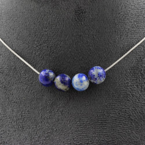 Collana perle lapislazzuli - 4,