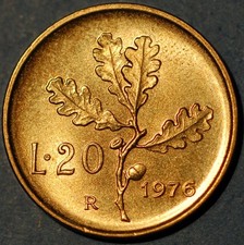 Italy 20 Lire 1976 KM# 97.2