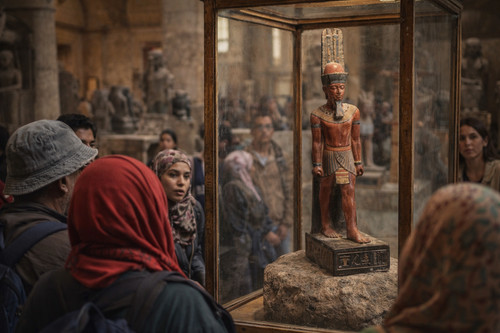 Antica statua egizia del - , re
