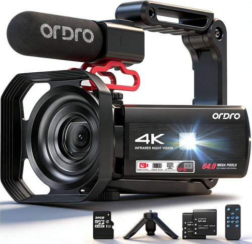 Videocamera kit completo - 4k,