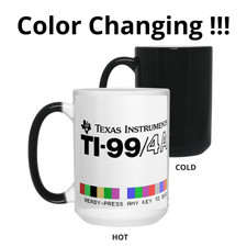 Texas Instruments TI-99/4A - TAZZA CHE CAMBIA COLORE - 15 oz MIGLIOR REGALO per VENTILATORE RETRÒ