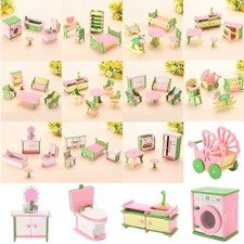 12 Sets Wooden Furniture Dolls