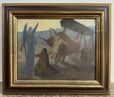 Antica Olio Su Pannello:L