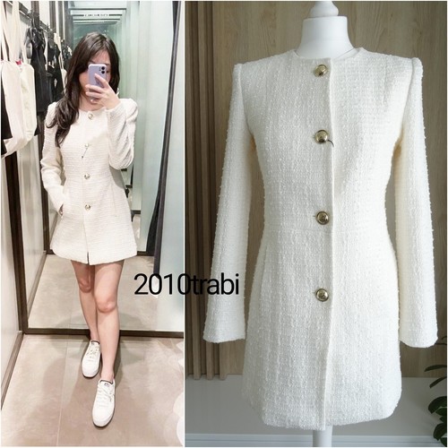 Zara giacca blazer - ecru, lunga