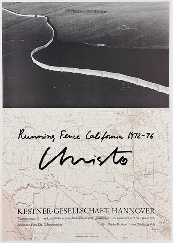 Poster originale christo 1977 - originale,