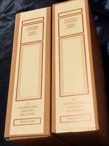 Giacomo leopardi opere tomo - giacomo,