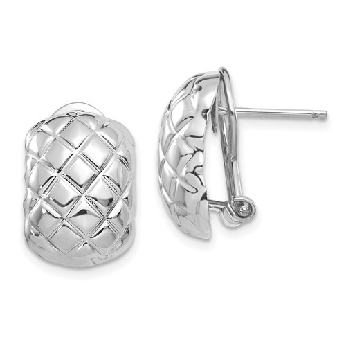Orecchini perno omega oro - a,