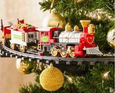 Trenino elettrico di Natale treno natalizi albero gira binari Aggancia dentro