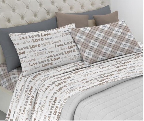 Completo lenzuola cotone love - completo,