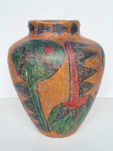 Vaso carton dipinto etnico - vaso,