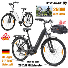 Motore centrale 250W bici elettrica 36V20AH city e-bike 130KM 28 pollici TTGO ZZ-28ST ITA