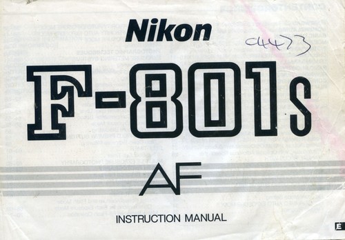 Nikon 801s manuale - f-801s,