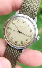 Orologio Uomo Vintage Omega Seconda Guerra Mondiale Ref 2327 Calibro R17.8 SC Militare Acciaio Inox