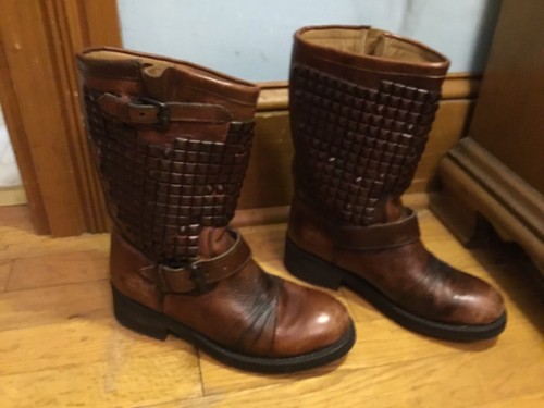 Stivali moto pelle - in, marrone