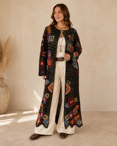 Cardigan maxi spolverino fatto
