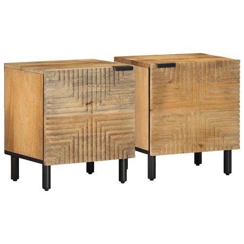 Comodini 2pz marrone 40x33x46 - comodini,