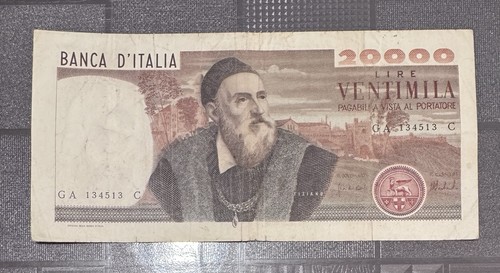 20000 lire tiziano decreto - 20000,