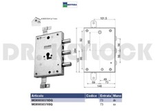 SERRATURA DI SICUREZZA PORTE BLINDATE DIERRE A CILINDRO SENZA SCROCCO MOTTURA
