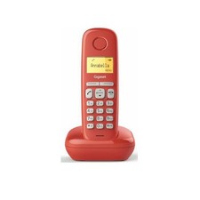 Gigaset Telefono Cordless A 170 Trio con Identificatore di Chiamata Rosso