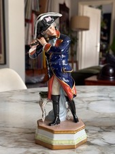 WALLENDORF STATUETTE EN PORCELAINE DE SAXE BESSIERES NAPOLÉON EMPIRE