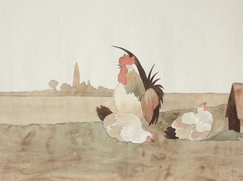 Gallo con due galline - ,, polli