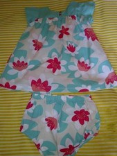 du pareil au meme COMPLETO ABITO vestito E COPRI PANNOLINO bambina 3 mesi 