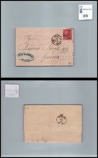 Storia postale Regno VEII da Milano a Genova sassone 20