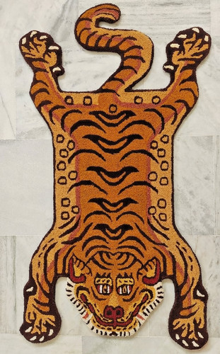 Tappeto tigre trapuntato - , a