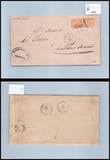 Storia postale Regno VEII da Sermide a Castelnovo Bariano sassone 17