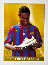 RONALDINHO Bracelona Cartolina Postcard NIKE R10