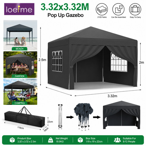 Carport pieghevole 32x3 32m - pieghevole, 3,32x3,32m